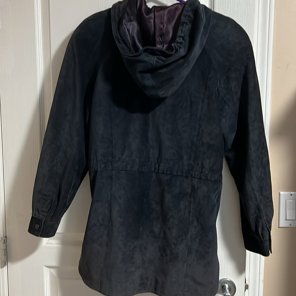 Vintage Danier Suede Navy Blue Jacket - Picture 8 of 14